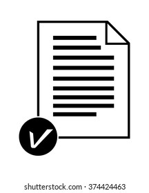 Note paper list icon on white background vector illustration