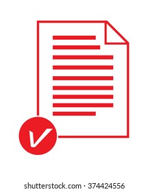Note paper list icon on white background vector illustration