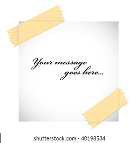 note paper with masking tape