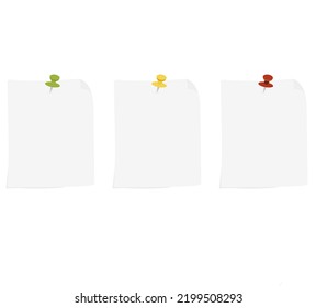 note paper with multi-colored pushpins and clothespins