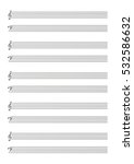 Note paper for musical notes isolated on a white background. Vector Illustration