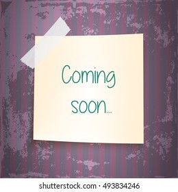 note paper on color background