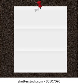 note paper on cork board. vector illustration. Best choice