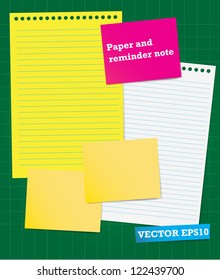 Note Paper on green board