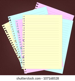 Note paper on vintage leather pad