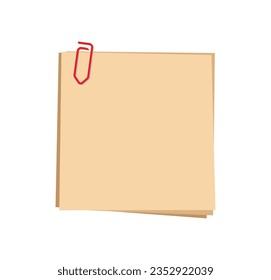 note paper on white background.