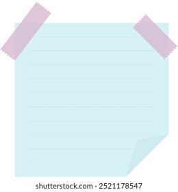Note paper on white background