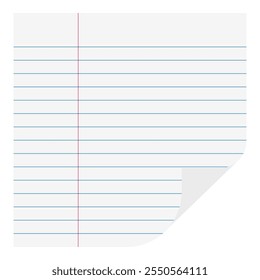 Note paper on white background