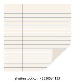 Note paper on white background