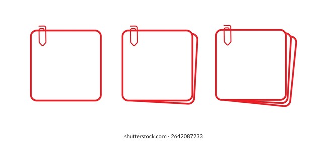 note paper on white background.