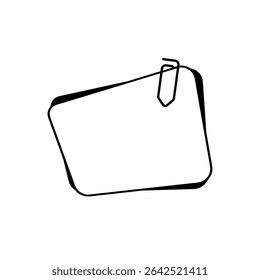 note paper on white background.