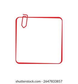note paper on white background.