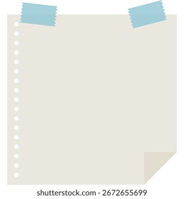 Papel de notas sobre fundo branco