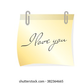 Note Paper on white background 