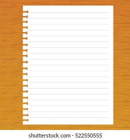Note paper on wooden background