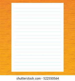 Note paper on wooden background