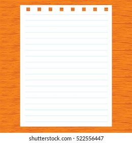 Note paper on wooden background