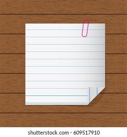 Note Paper On Wooden Background