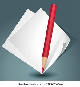Note  paper with pencil