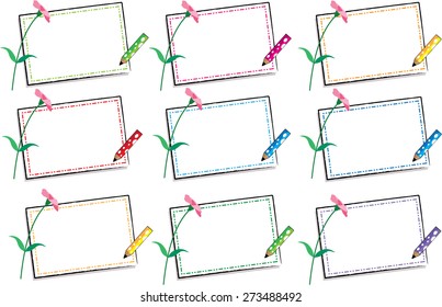note paper with pencil and carnation flowers