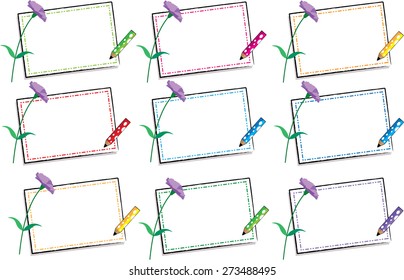 note paper with pencil and carnation flowers