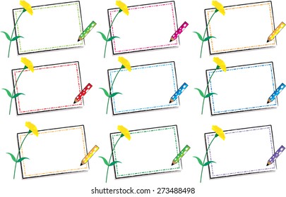 note paper with pencil and carnation flowers