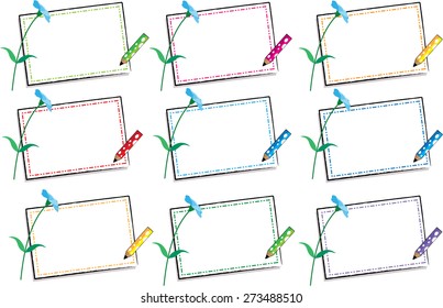 note paper with pencil and carnation flowers