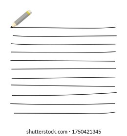Note paper with pencil and copy space you can input text to it.