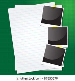 note paper and photo frame