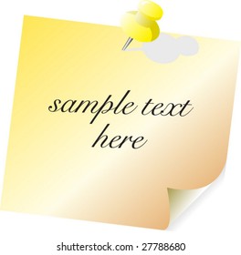 note paper with pin