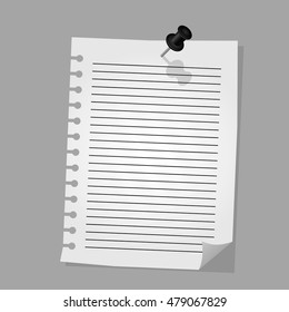 Note Paper with pin.