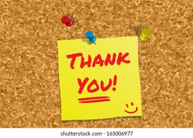 Note Paper And Pins On Pinboard Background