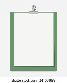 Note paper with place for your text and paper clip.