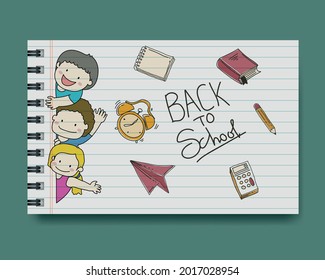 a note paper with primary school student drawn

