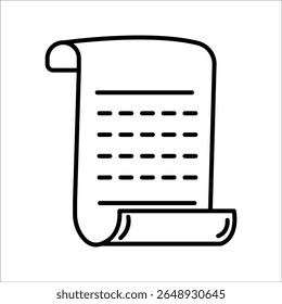 note paper with push button icon, reminder sticker pinned linear sign isolated on white background - editable vector illustration eps10