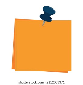 note paper and push pin icon