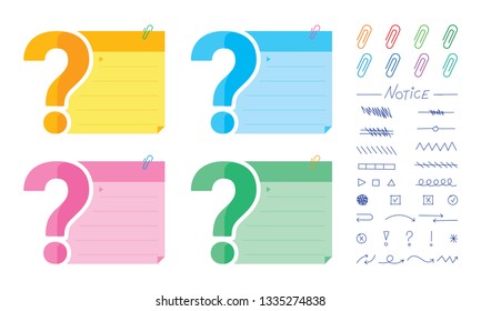 note paper with question mark. note signs