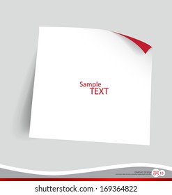 Note paper, ready for your message. Vector illustration.