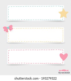 Note paper, ready for your message. Vector illustration.