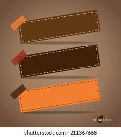 Note paper, ready for your message. Vector illustration.