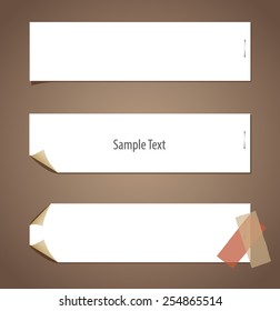 Note paper, ready for your message. Vector illustration.