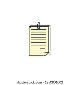 Note paper reminder clip art template. Business and finance concept icon. Vector illustration design eps10