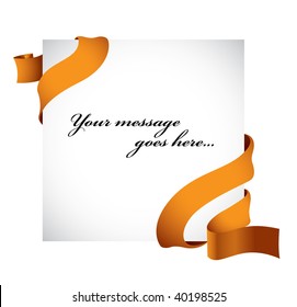 note paper with ribbon