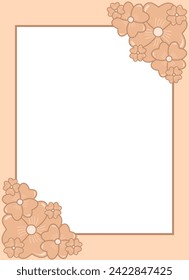 Note paper and scrapbook card designs with cute and beautiful flower icons.