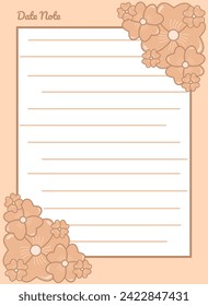Nota diseños de papel y tarjetas de scrapbook con adorables y hermosos iconos florales.