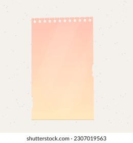 Note Paper Sheet Abstract Grunge Background Peachy Brown Colors  Vector Design