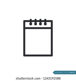 Note Paper, Stationery Education Icon Vector Template Illustration Design