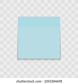 note paper sticker pin on transparent background. Vector
