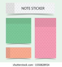 Note paper sticks. Colourful papers notes, coloured memo stickers. 