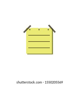 note paper vector, board information business, icon symbol